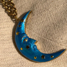 Load image into Gallery viewer, Navy Moon-Star necklace
