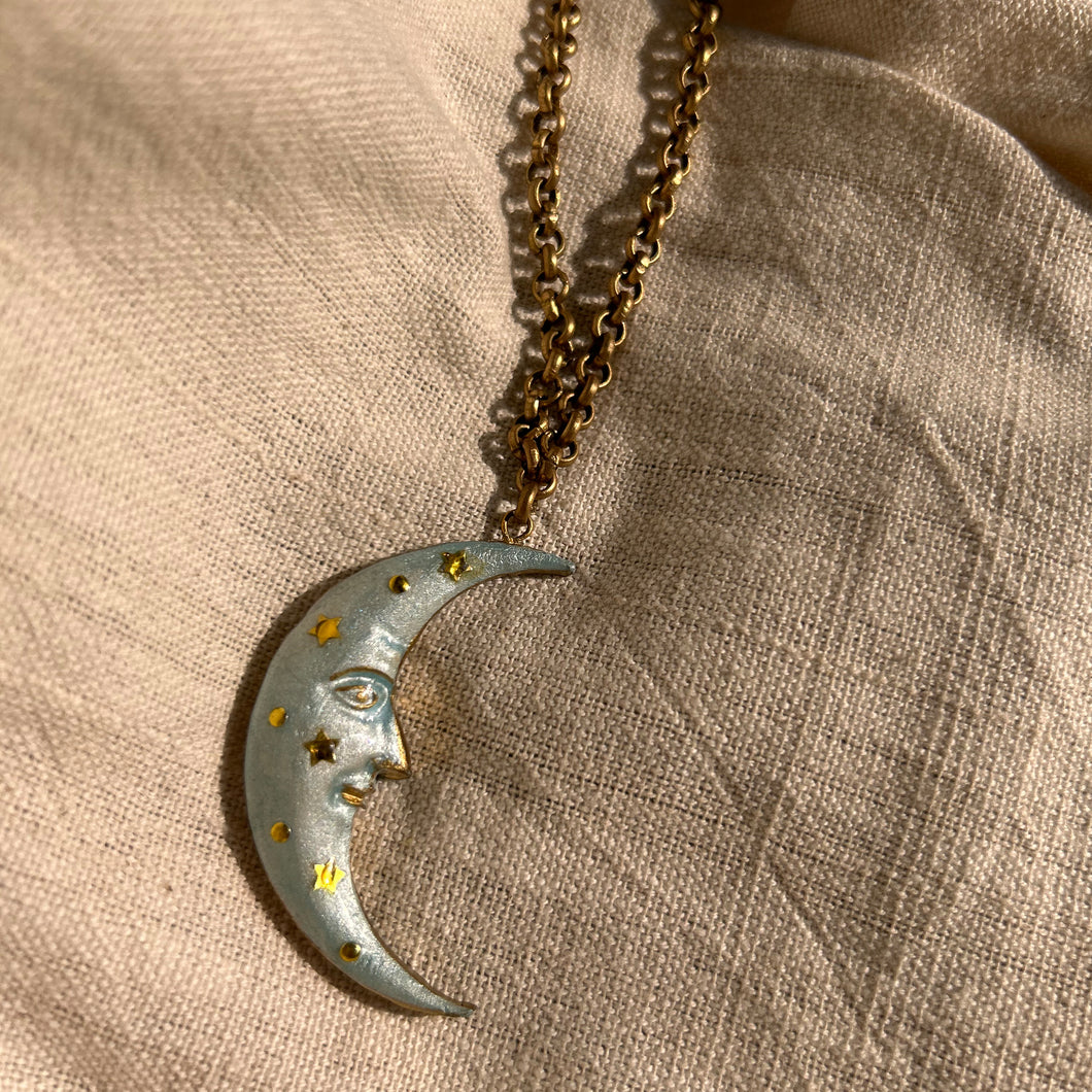Ice Moon-Star Necklace
