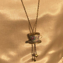 Load image into Gallery viewer, Ditsy Cup &amp; Saucer Necklace
